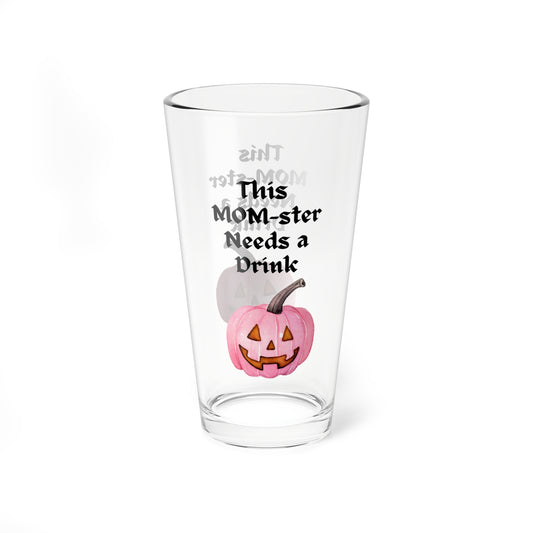 Mom-ster Halloween Mixing Glass, 16oz