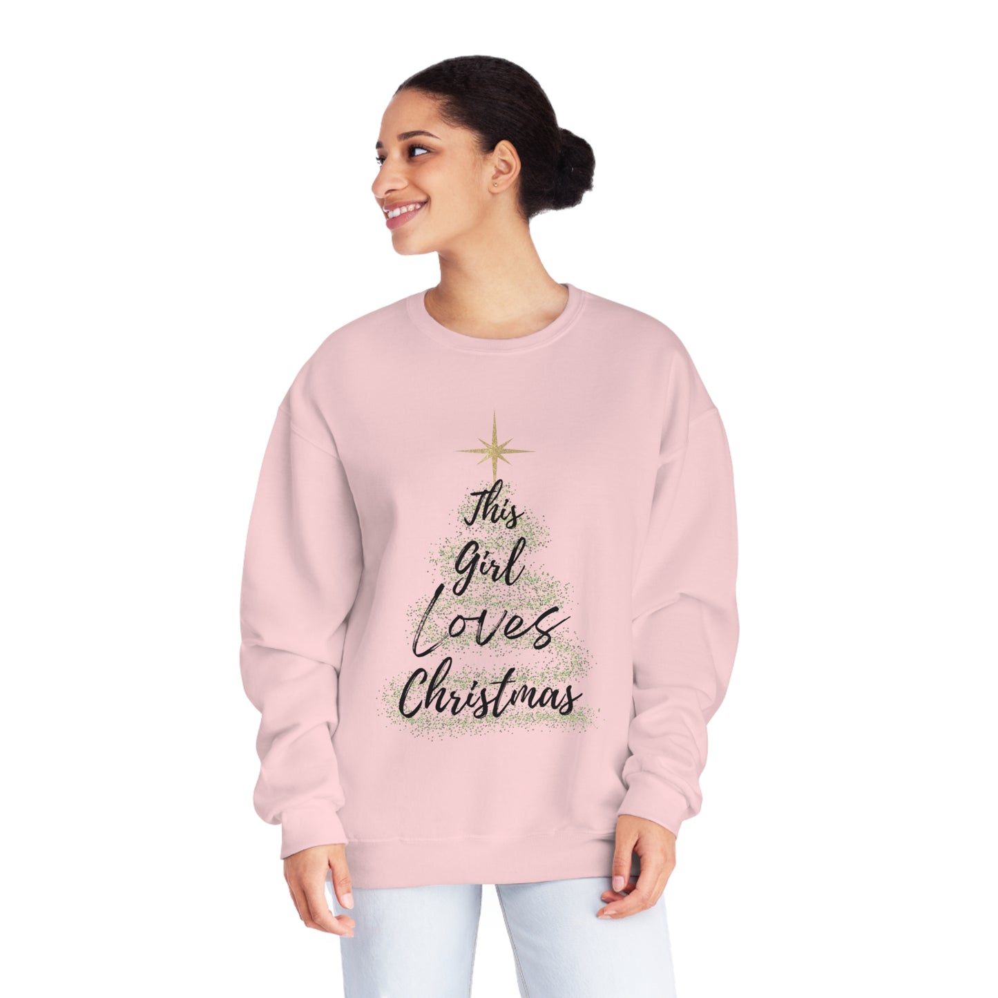 This Girl Loves Christmas NuBlend® Crewneck Sweatshirt