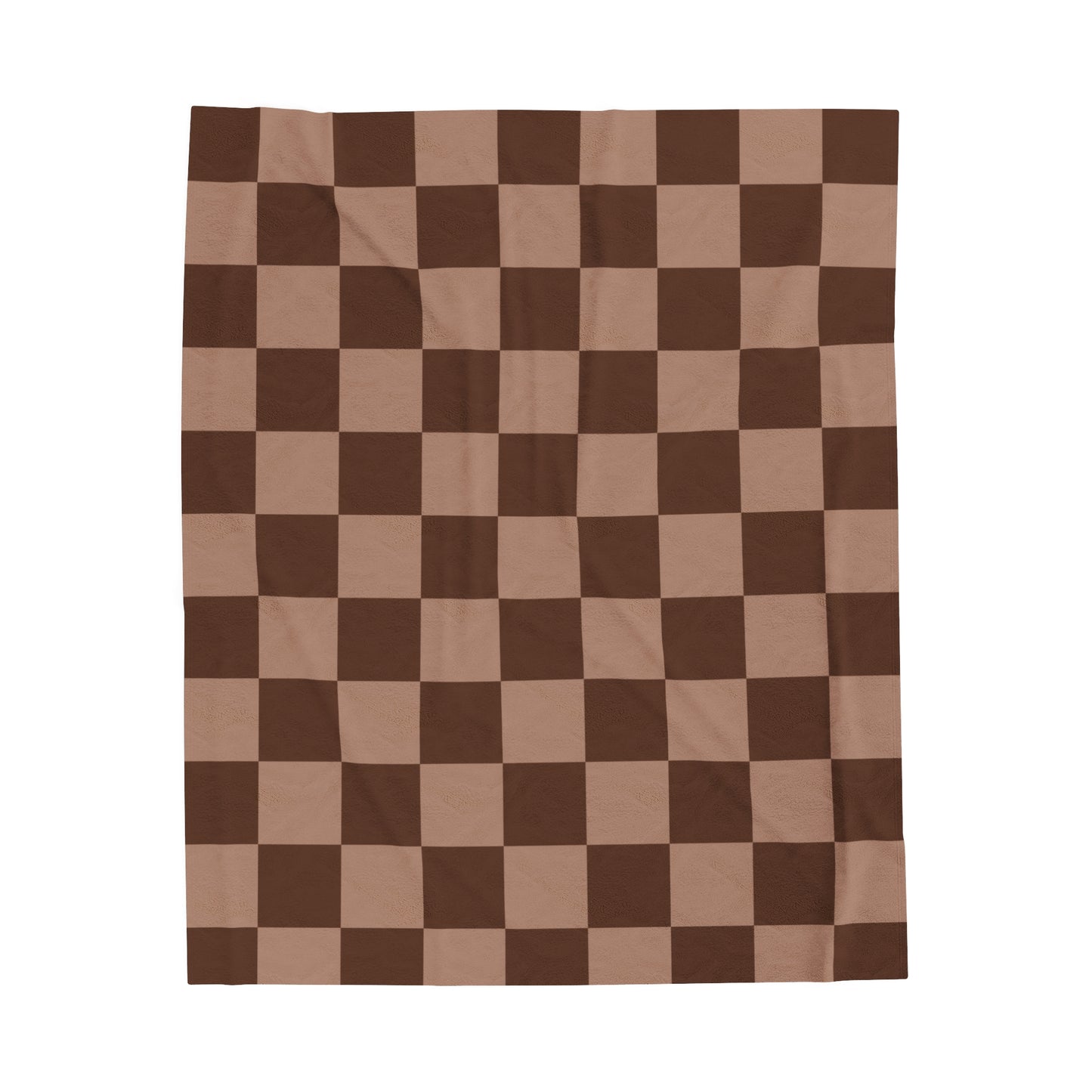 Brown Checkered throw blanket Velveteen Plush Blanket