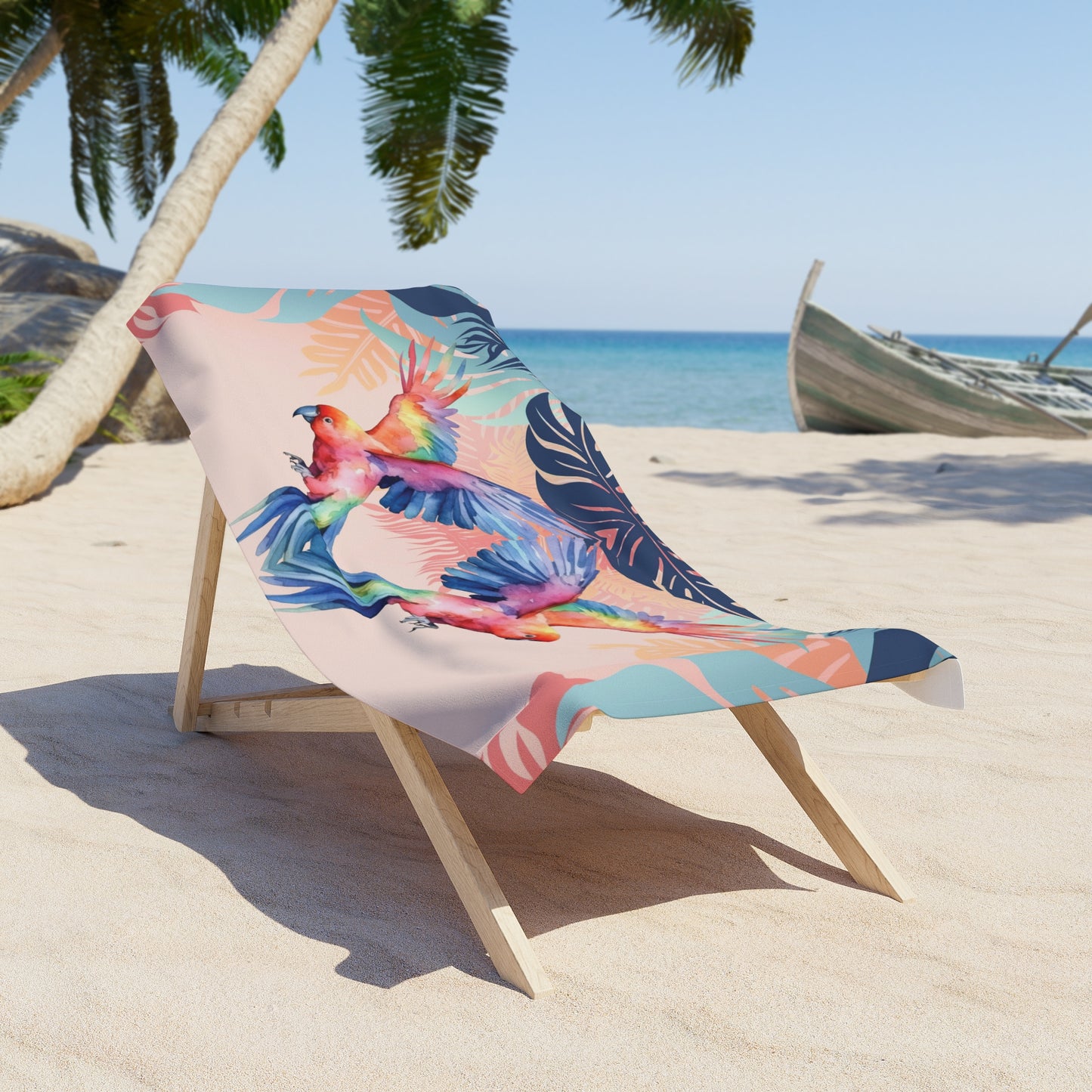 Tropic Birds Colorful 30"x60" Beach towel