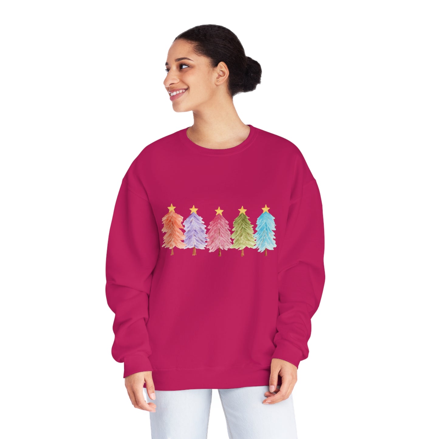 Colorful Trees NuBlend® Crewneck Sweatshirt