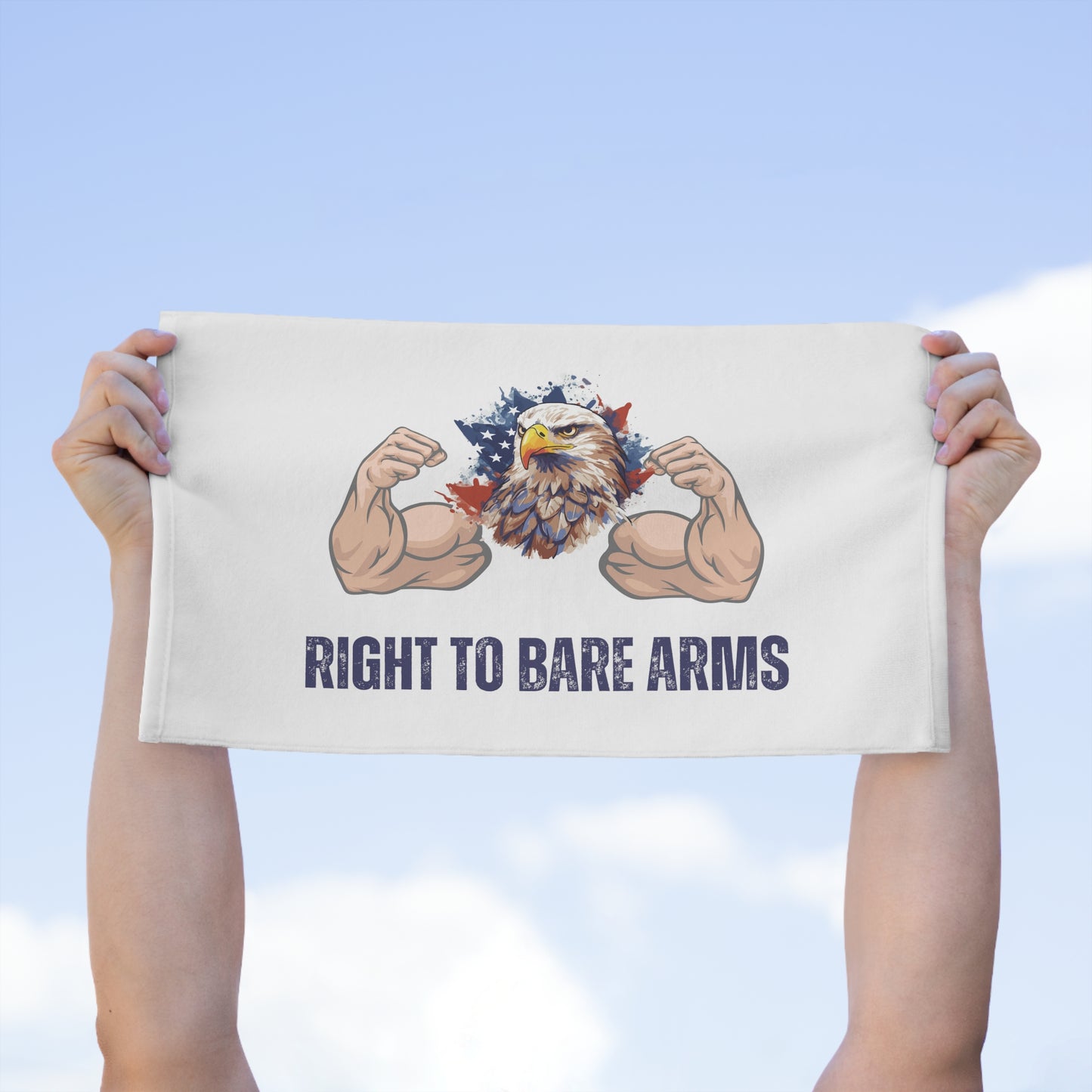 Patriotic gym towel Right to Bare Arms Eagle Gym Towel  11"x18"