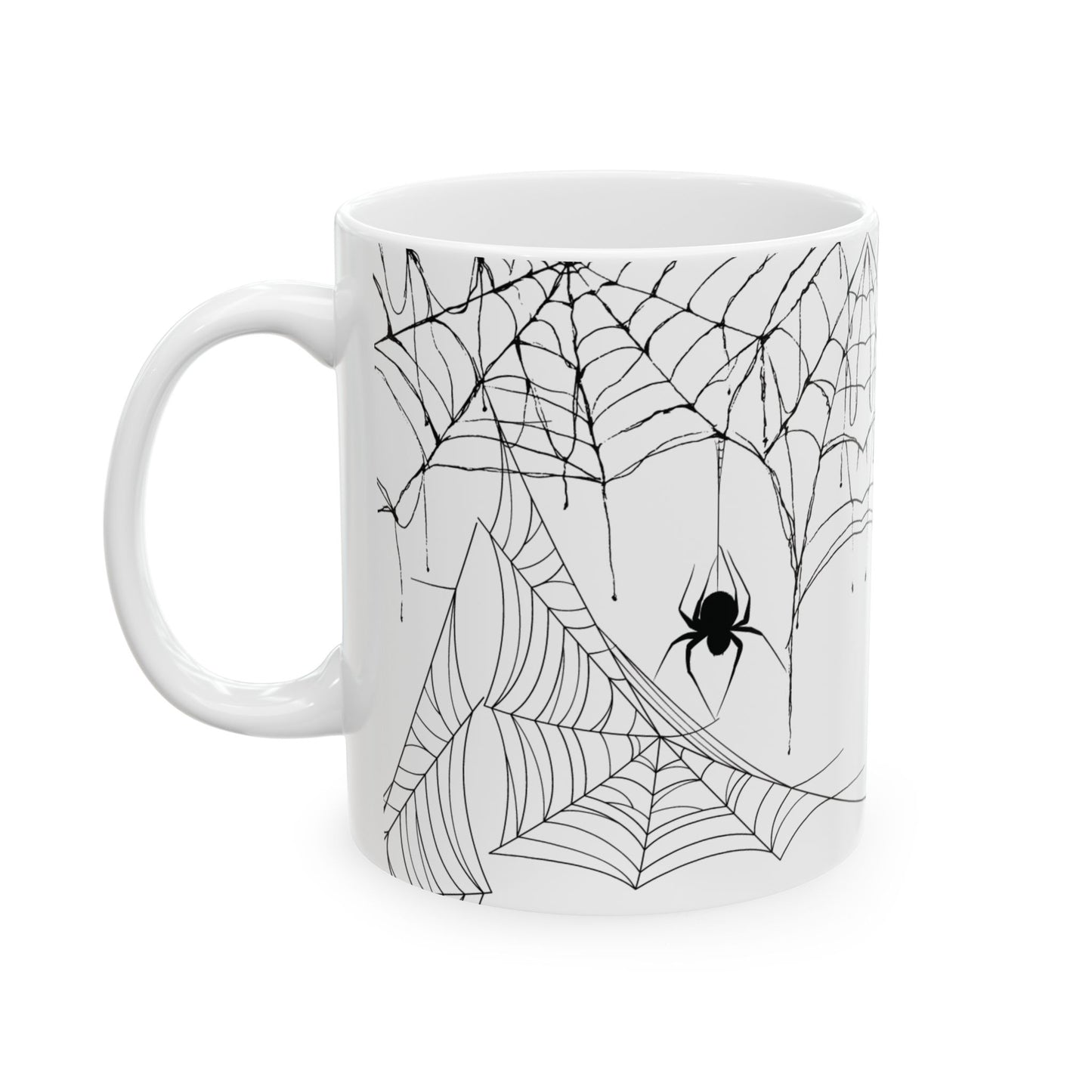 Spider Web Mugs White