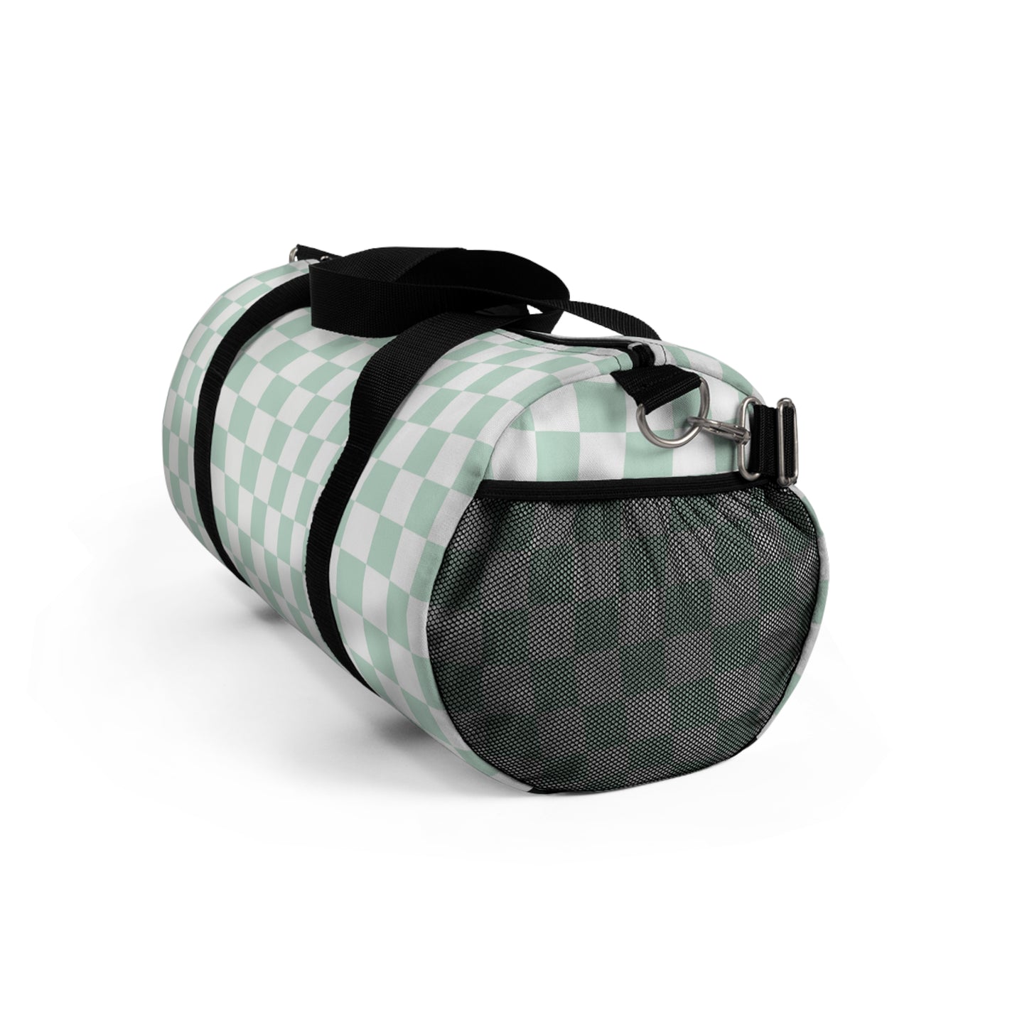 Light Green checkered Duffel Bag for gym travel overnight