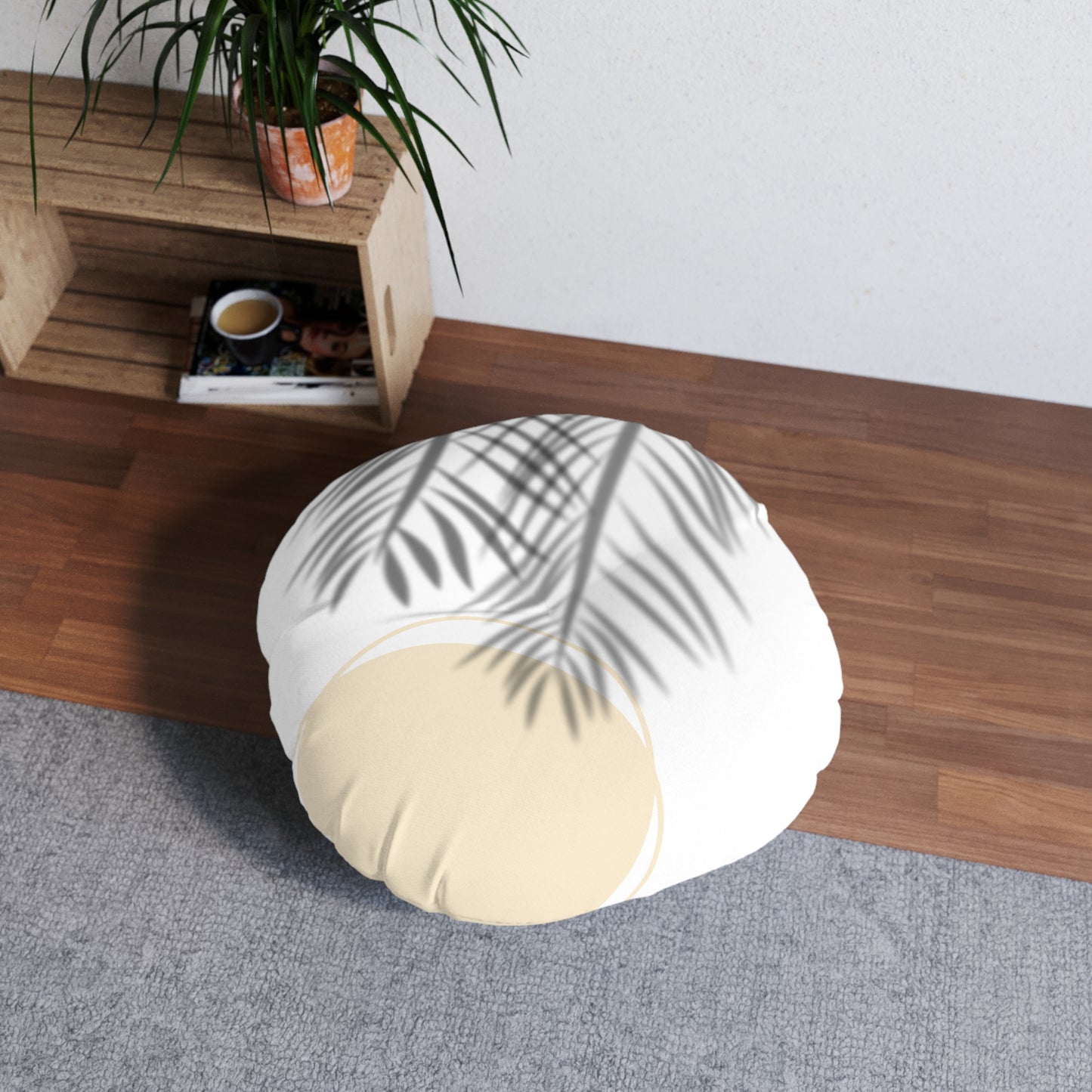 Palm Tree Floor Pillow Home Décor Tufted Floor Pillow