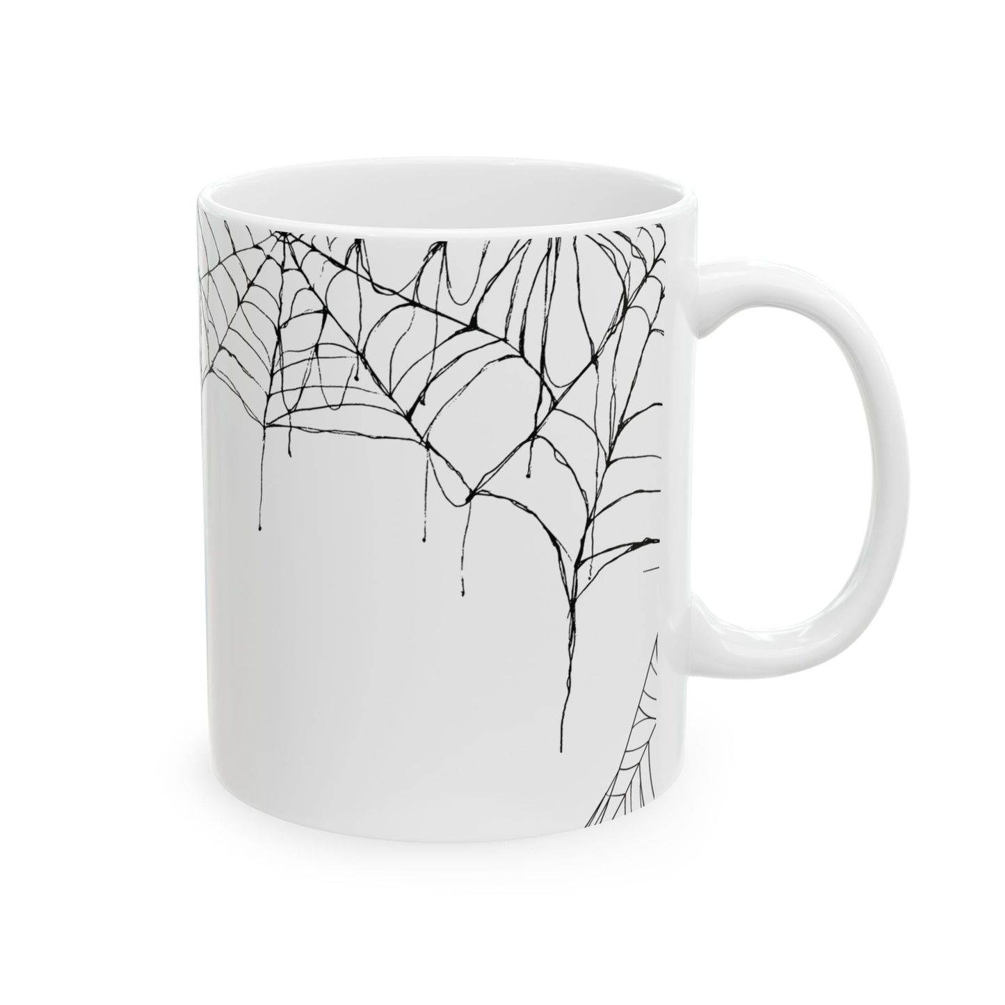 Spider Web Mugs White