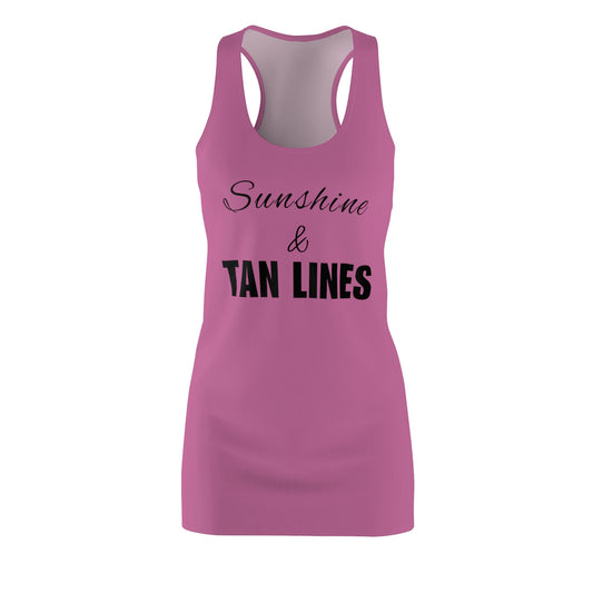 Sunshine & Tan Line Women's Racerback Dress  Pink