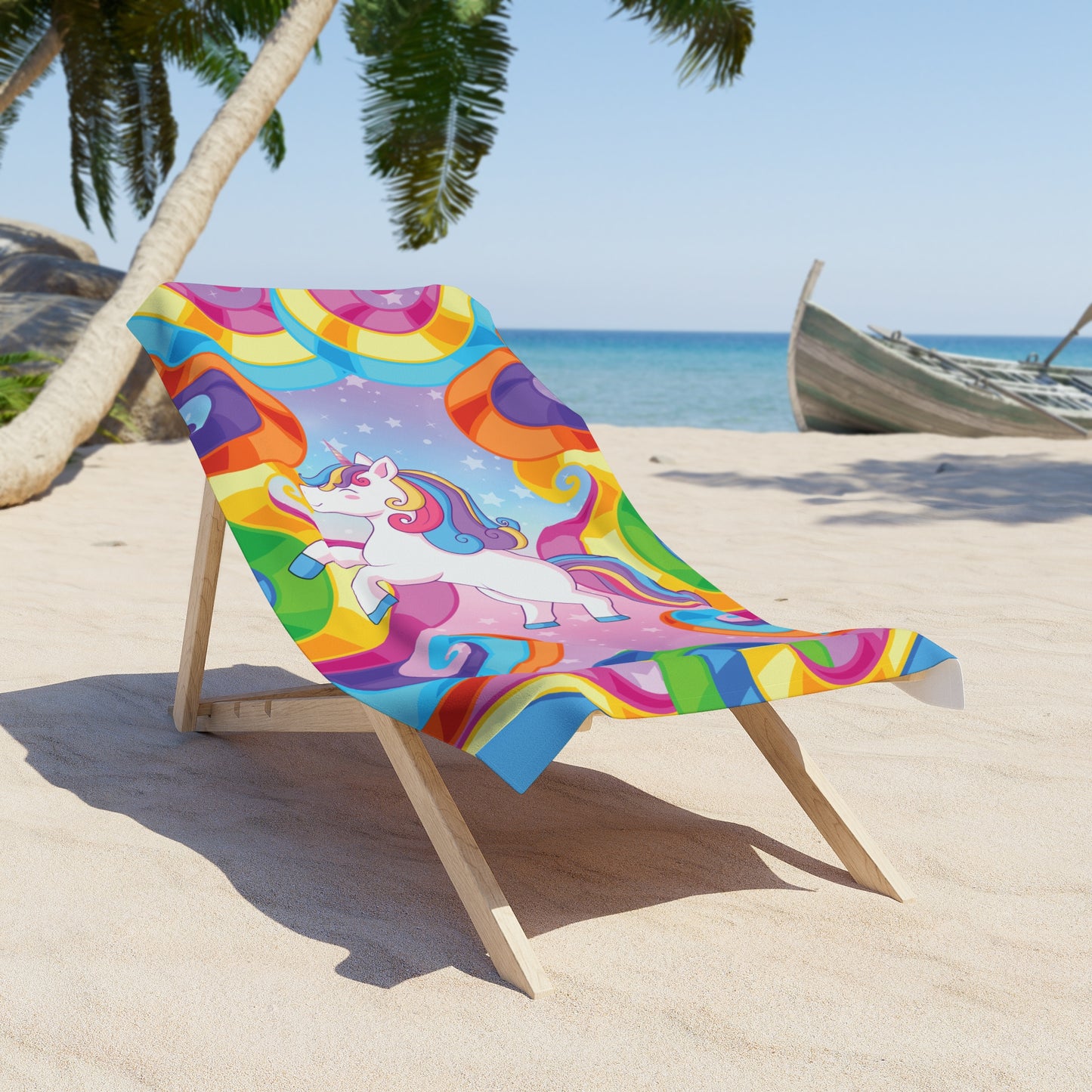 Rainbow Unicorn 30"x60" Colorful Beach Towel