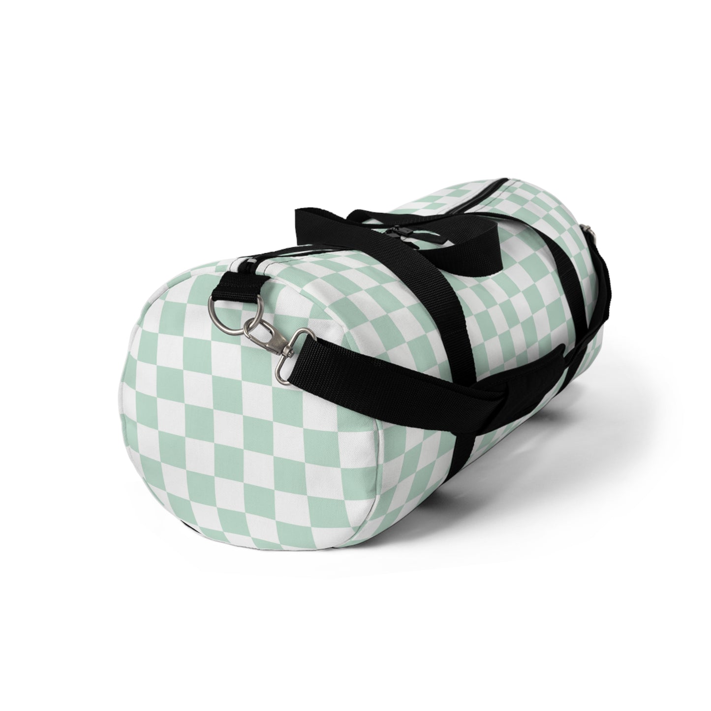 Light Green checkered Duffel Bag for gym travel overnight