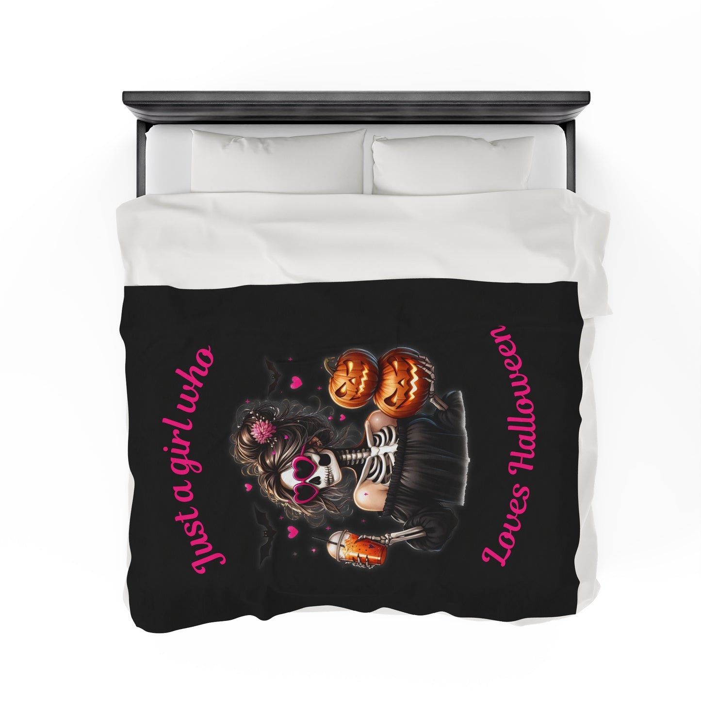 Just a Girl Skeleton Blanket