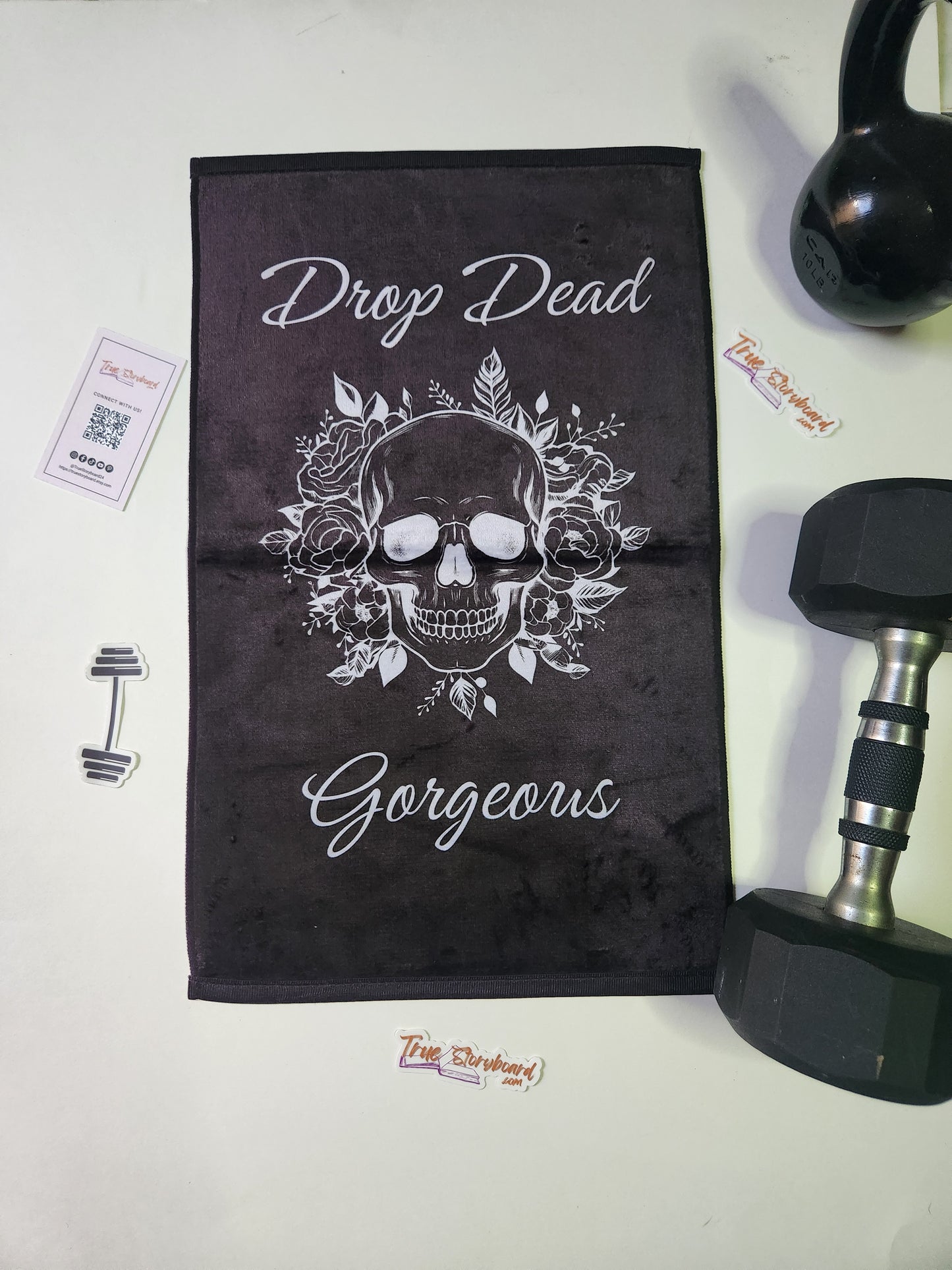 Drop Dead Gorgeous Skull Make remover towel 11"x18"