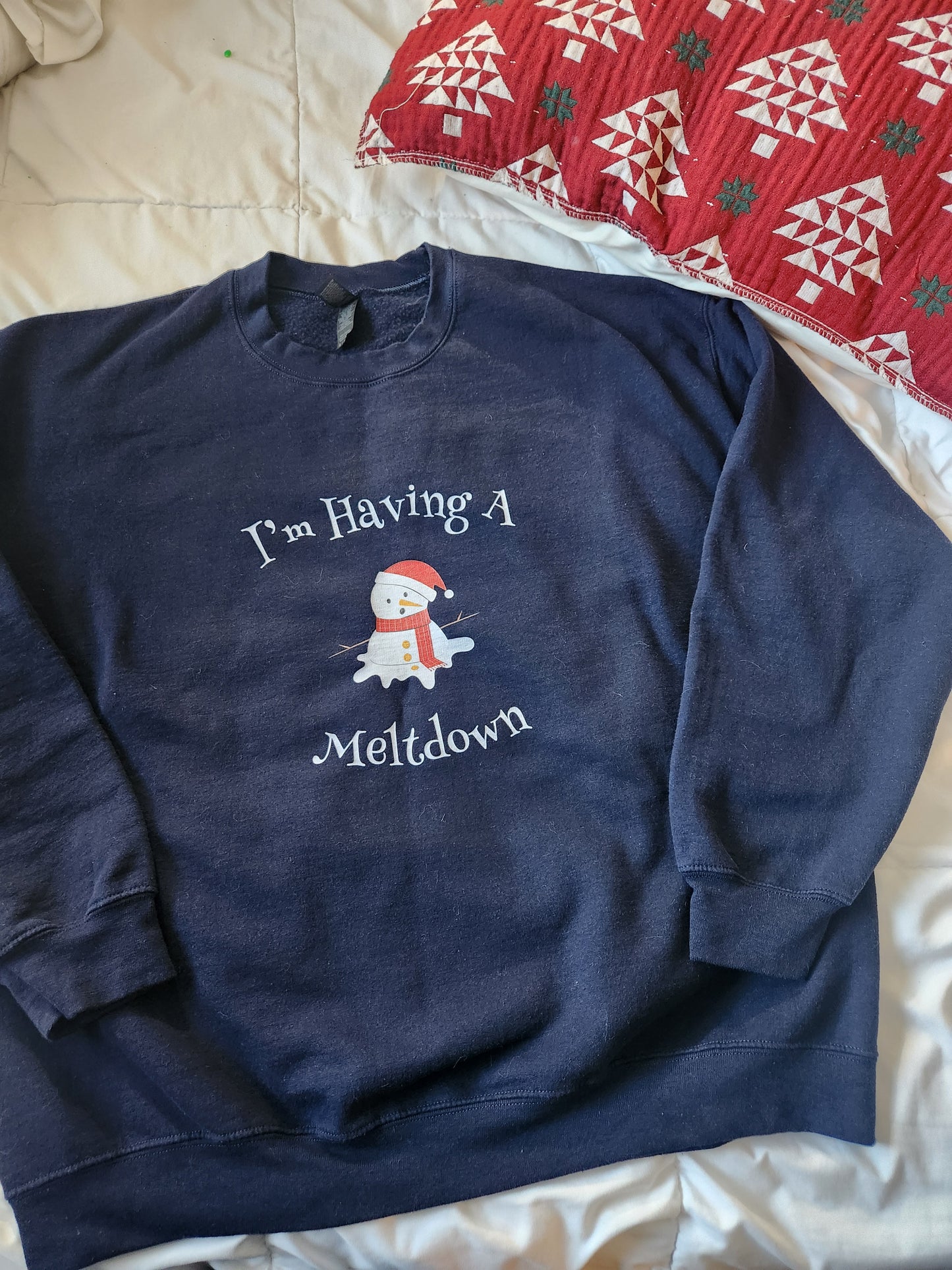 I'm having a meltdown Christmas Crew Neck Sweater pullover