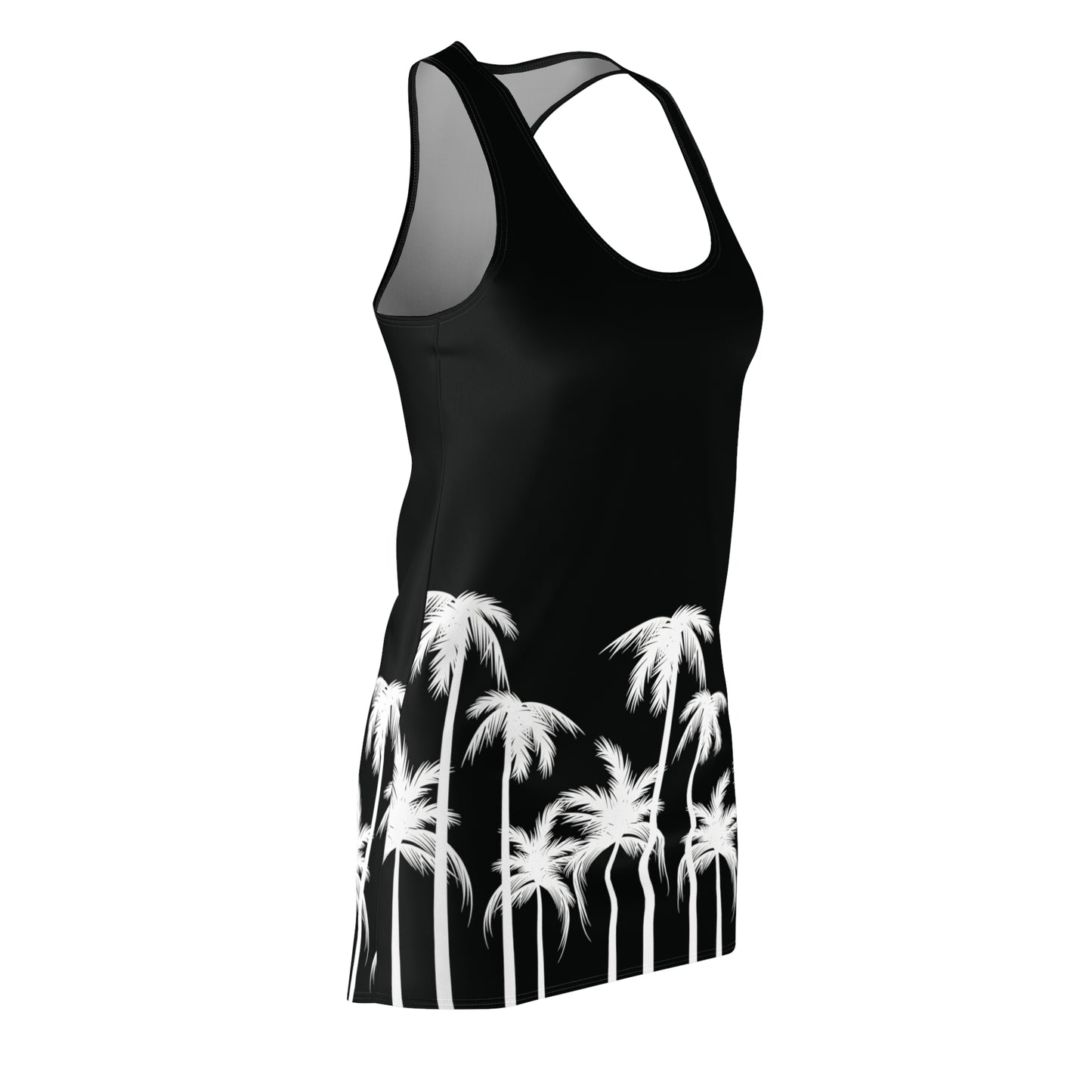 Palm Tree Women's Racerback Dress  BLK