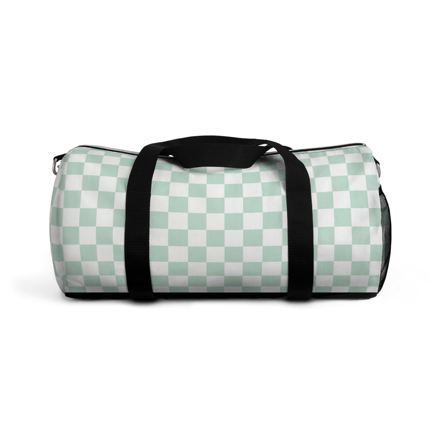 Light Green checkered Duffel Bag for gym travel overnight