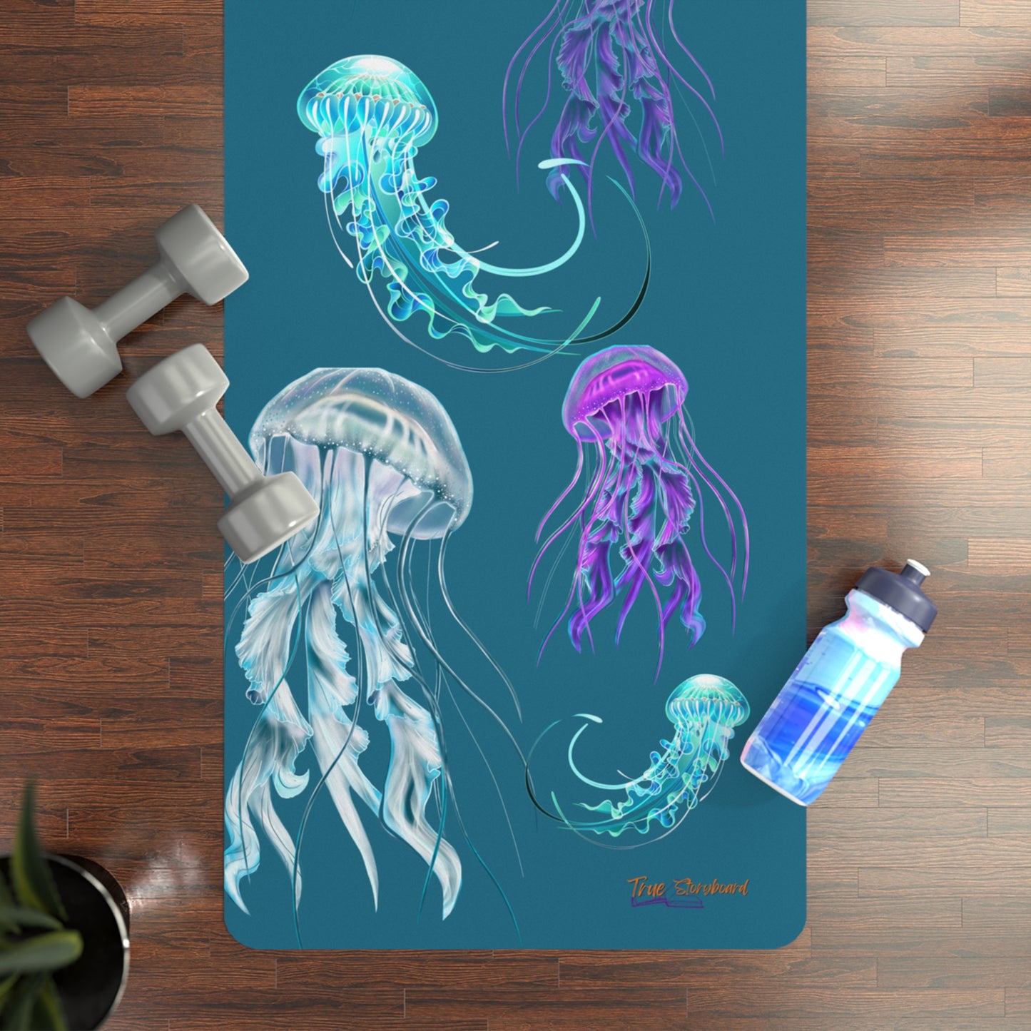 Jellyfish Yoga Mat anti-slip rubber yoga mat full print Jellyfish design