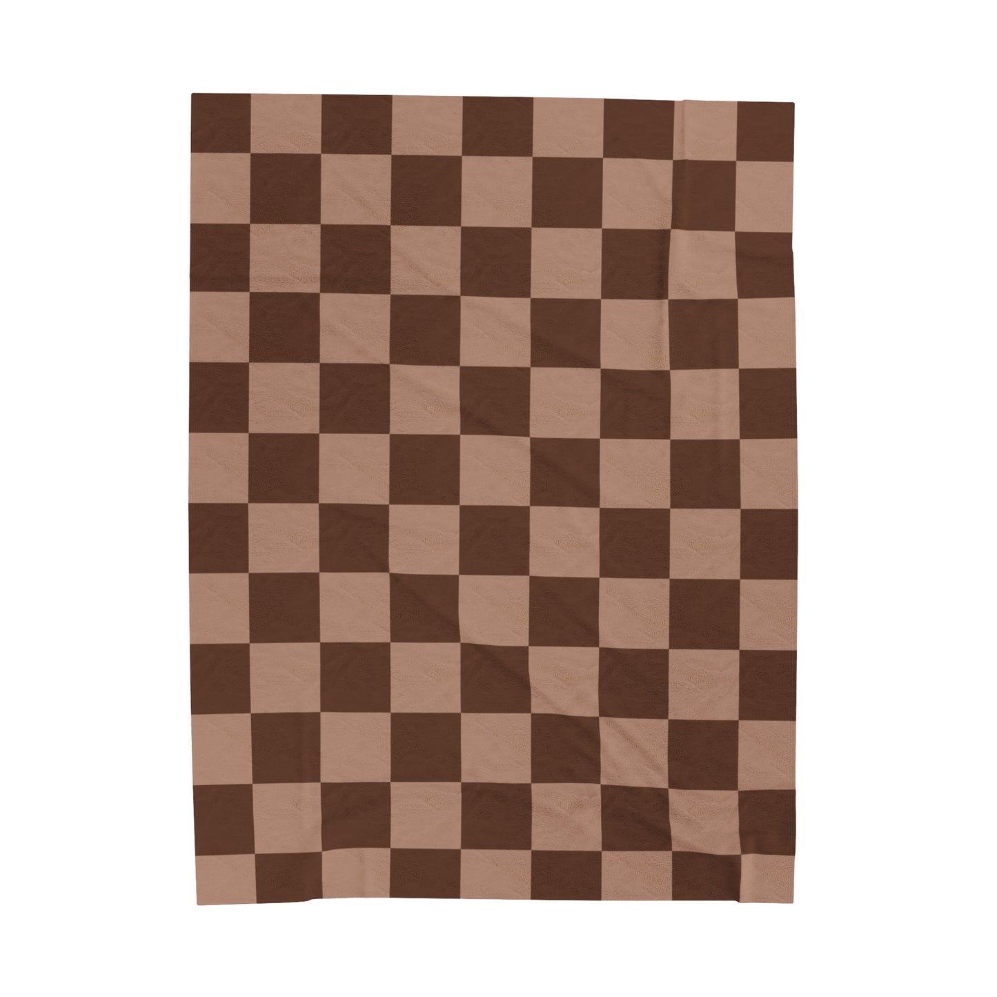 Brown Checkered throw blanket Velveteen Plush Blanket