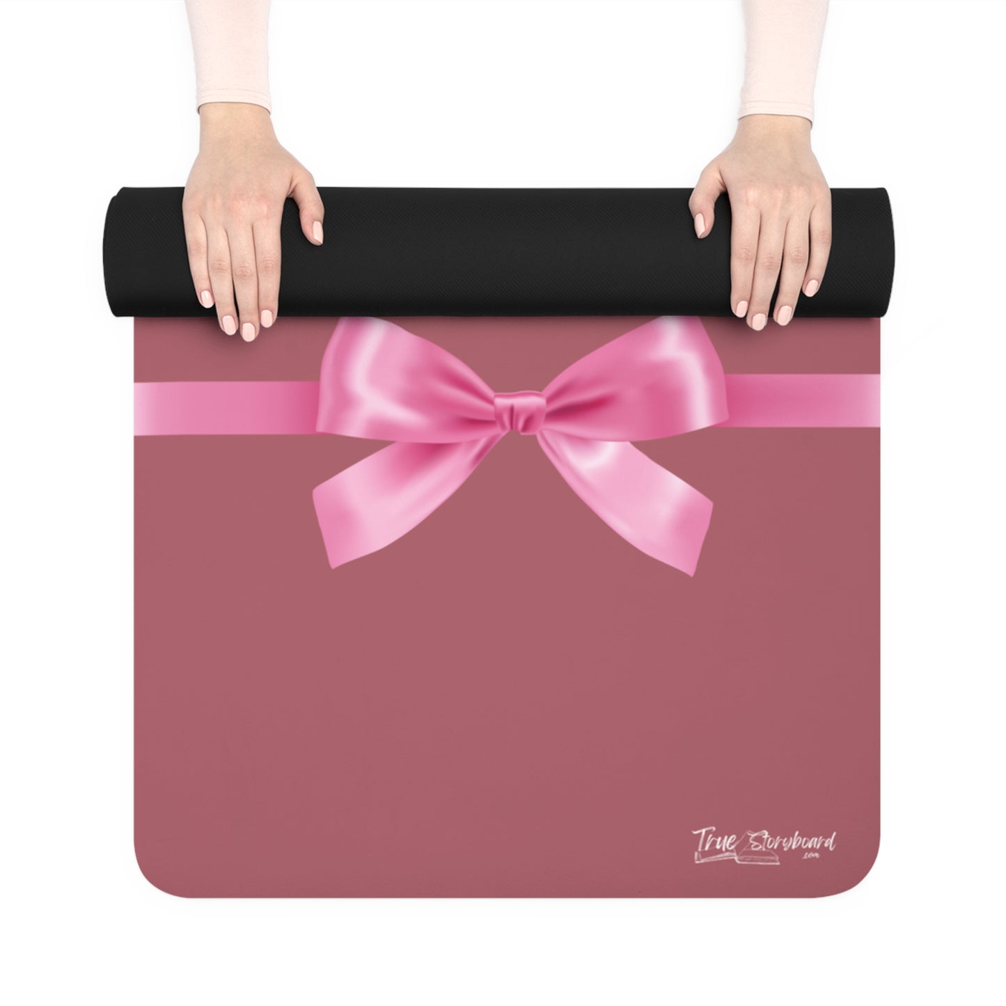 Pink Bow Rubber Yoga Mat