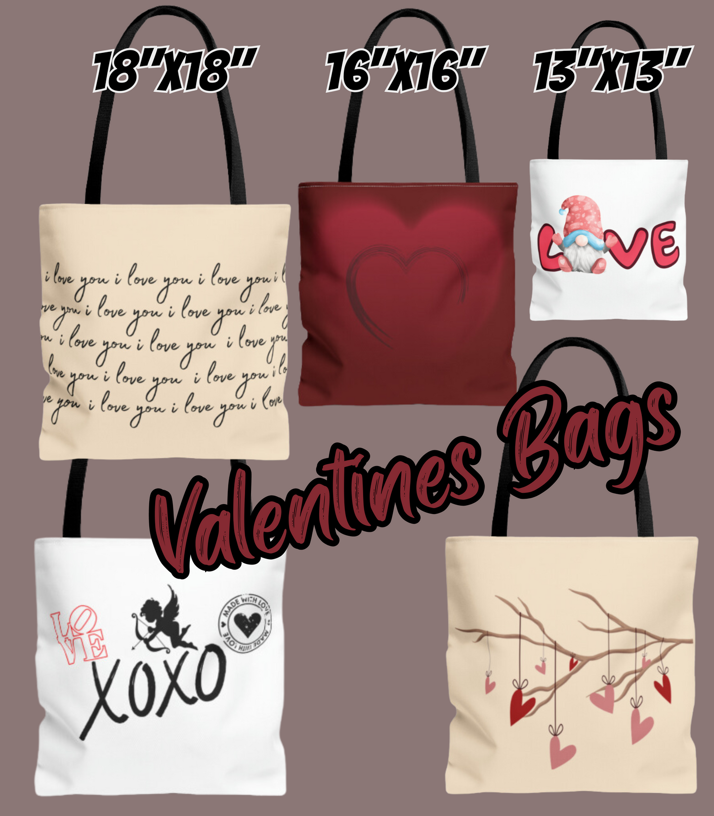 Valentine Canvas Tote Bag