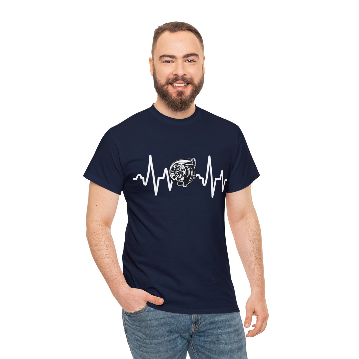 Turbo Heart Beat Unisex Shirt Wht