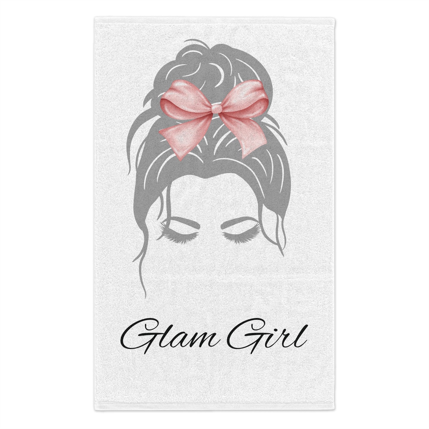 Glam girl Makeup towel White 11"x18"