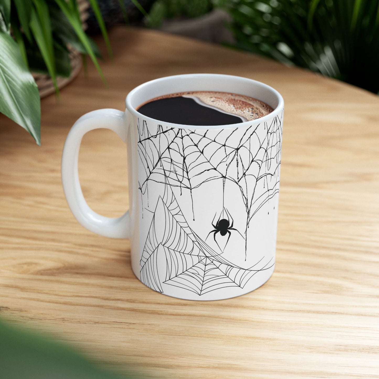 Spider Web Mugs White