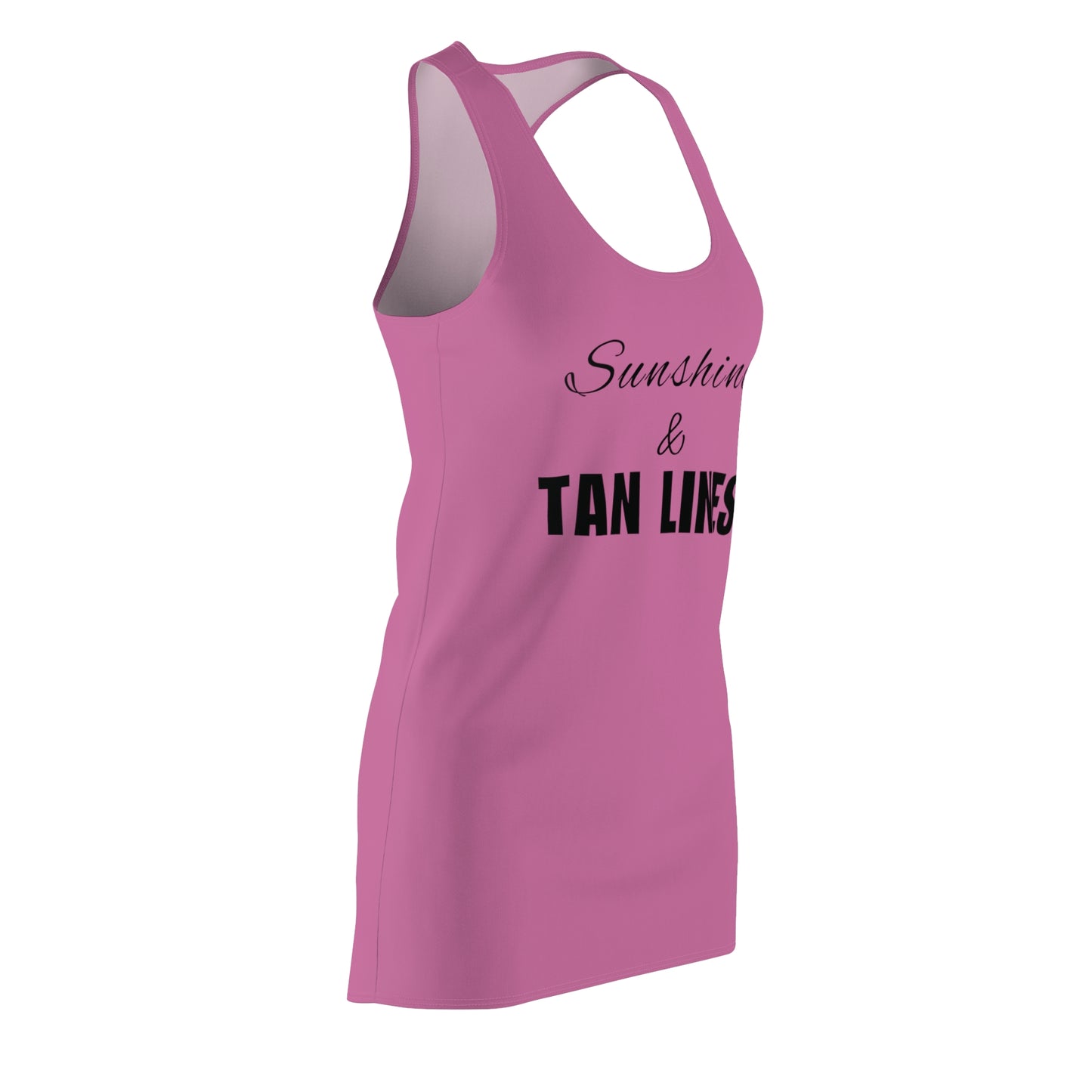 Sunshine & Tan Line Women's Racerback Dress  Pink