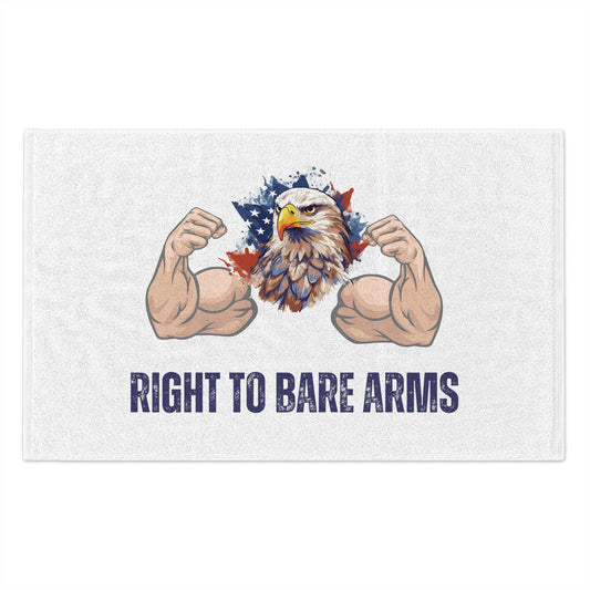 Patriotic gym towel Right to Bare Arms Eagle Gym Towel  11"x18"