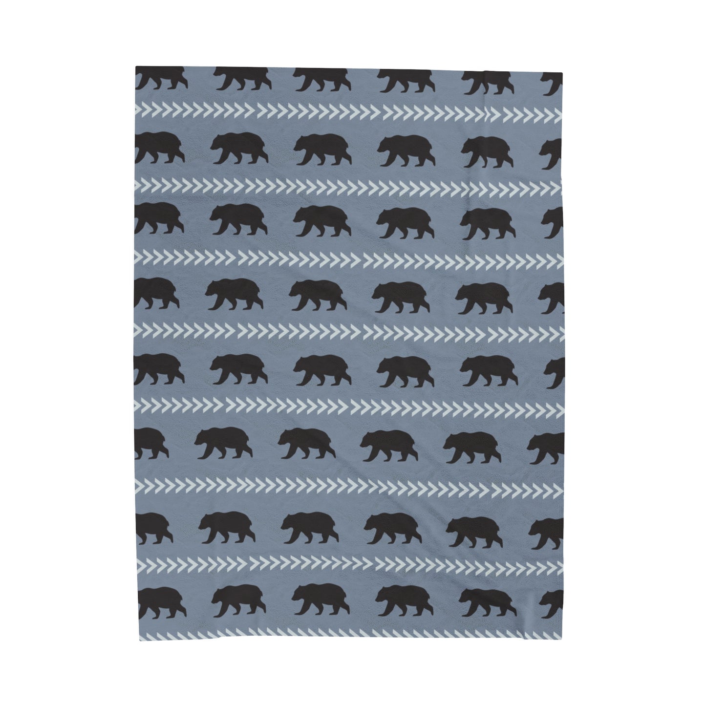 Bear Print Velveteen Plush Blanket