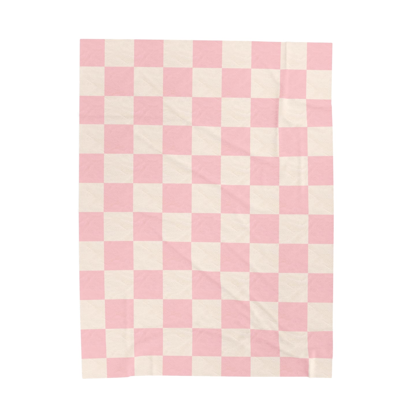 Pink Checkered Throw blanket Velveteen Plush Blanket