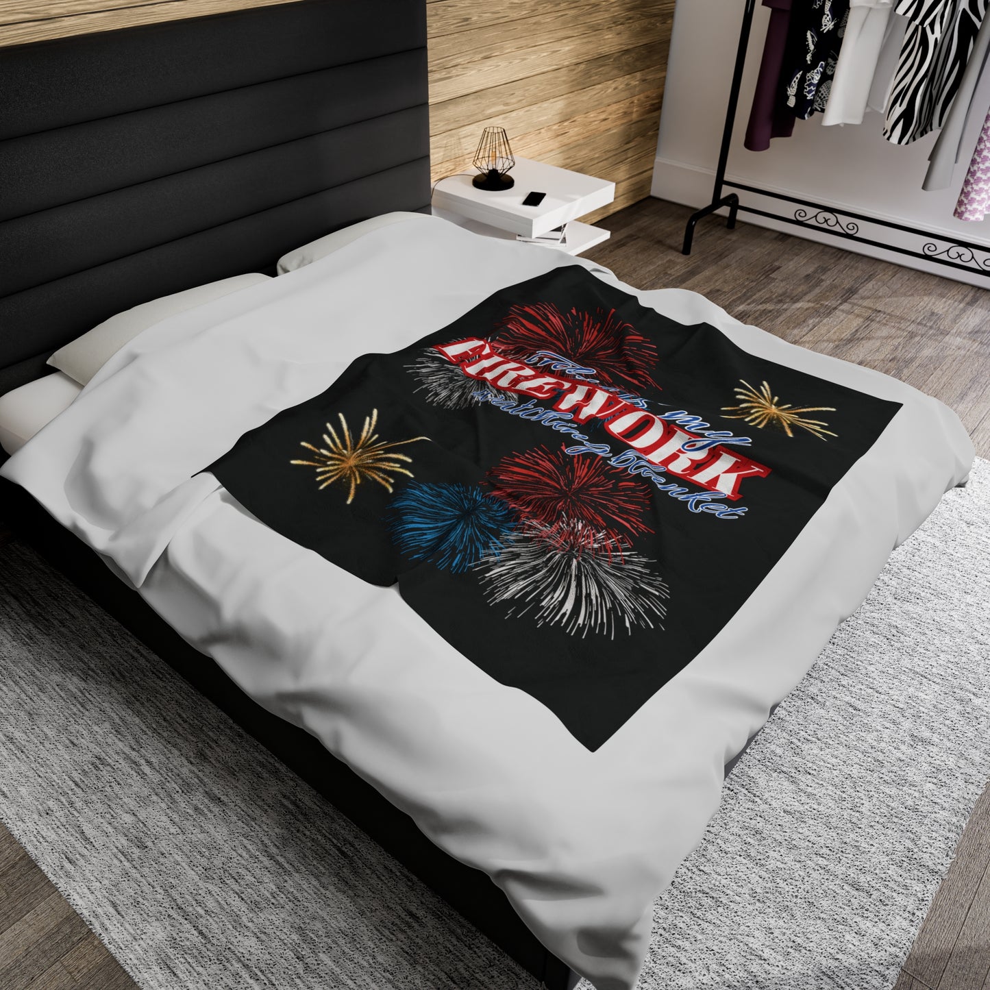 My Fireworks Watching Blanket Velveteen Plush Blanket