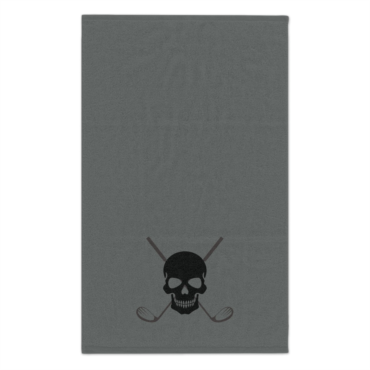 Grey Cross Skull Golf Rally Towel, 11x18