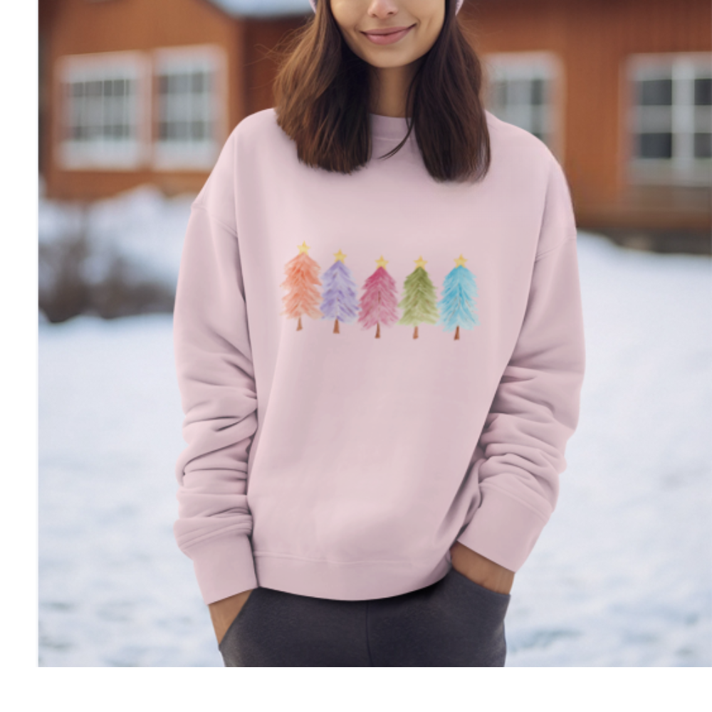 Colorful Trees NuBlend® Crewneck Sweatshirt