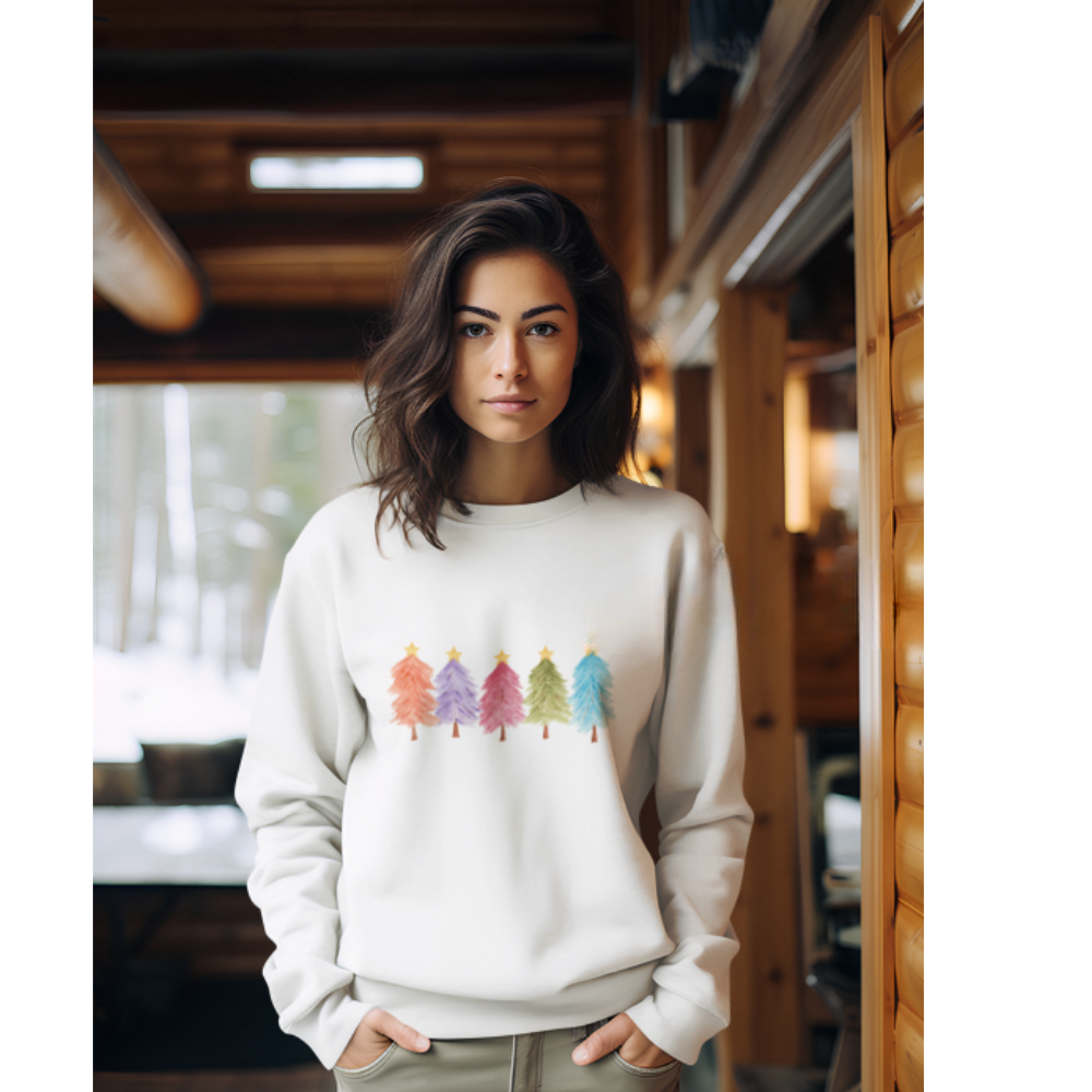 Colorful Trees NuBlend® Crewneck Sweatshirt