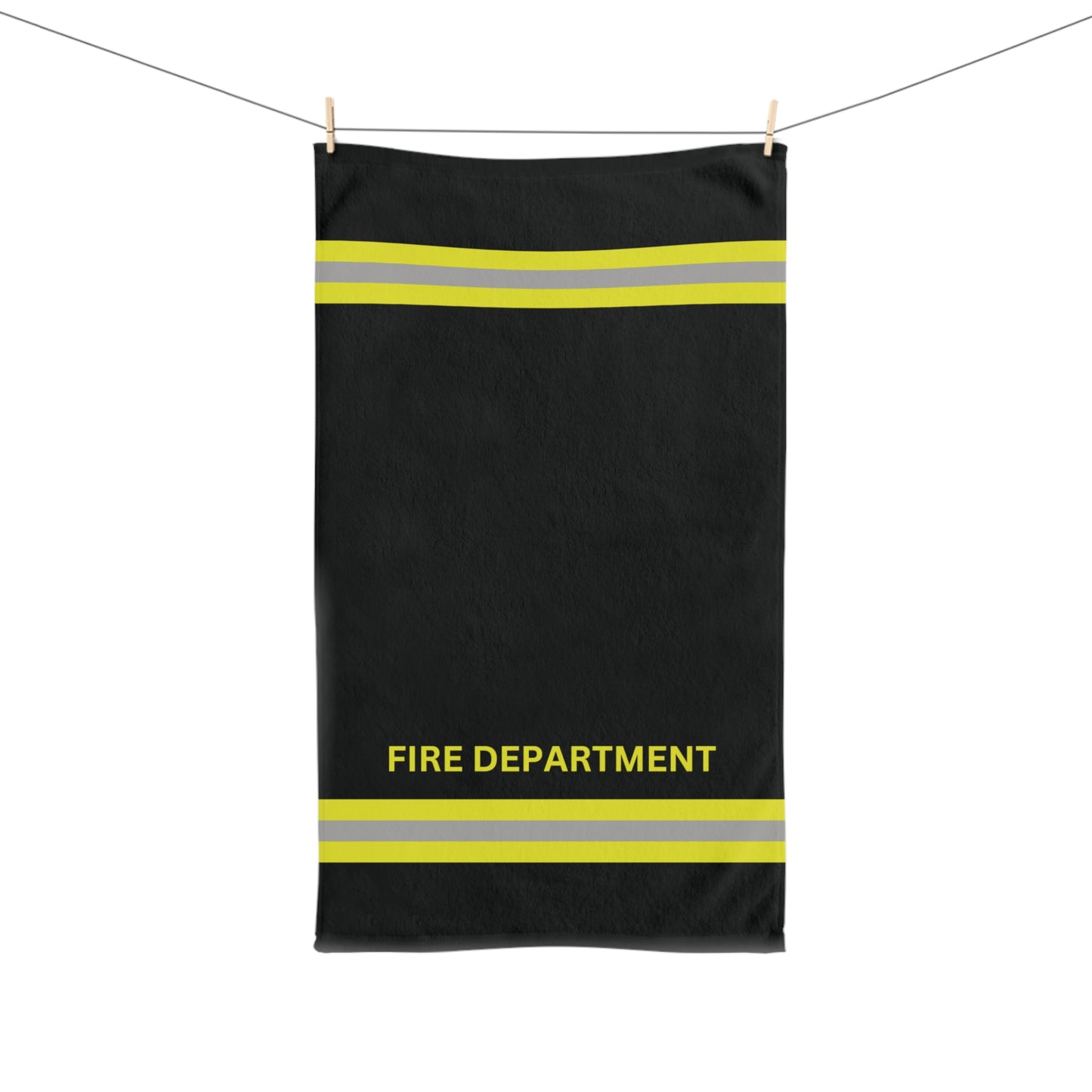 Fire Dept Theme Black Gym Towel 16"x28"