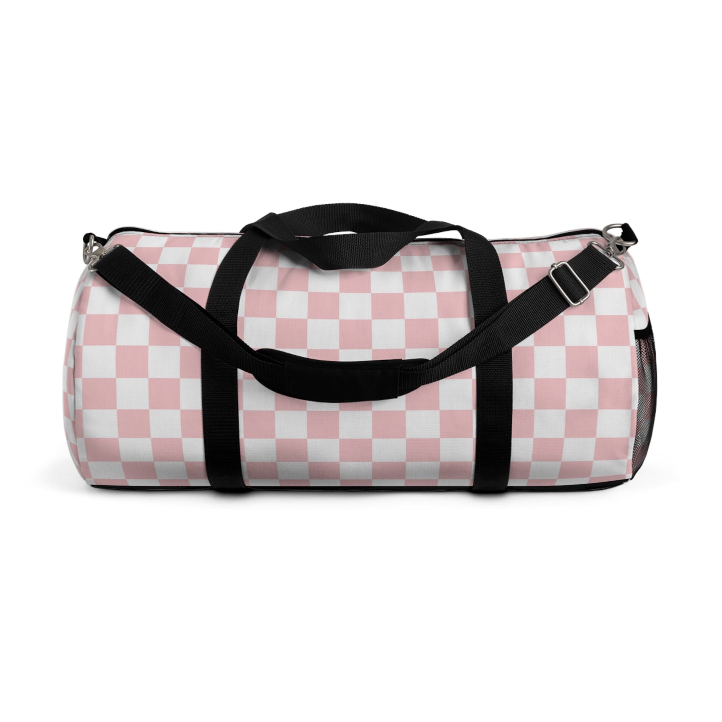 Pink checkered Duffel Bag checkered gym bag for travel