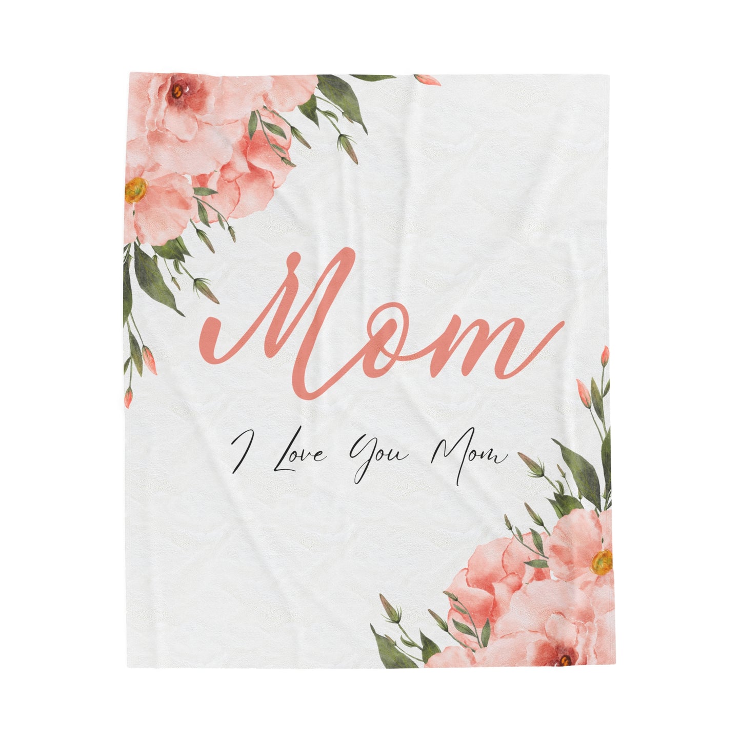 Mom Floral Velveteen Plush Blanket