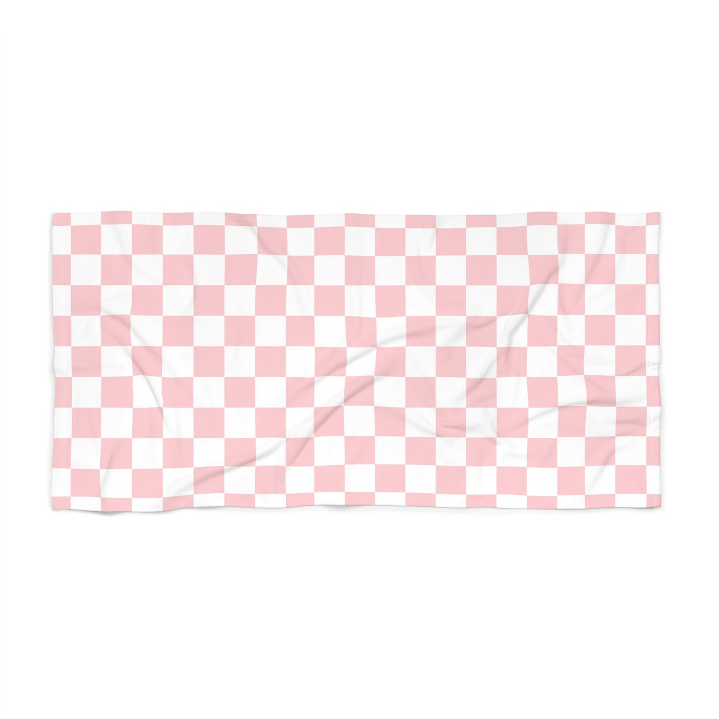 Pink Checkered Print 30"x60" Beach Towel