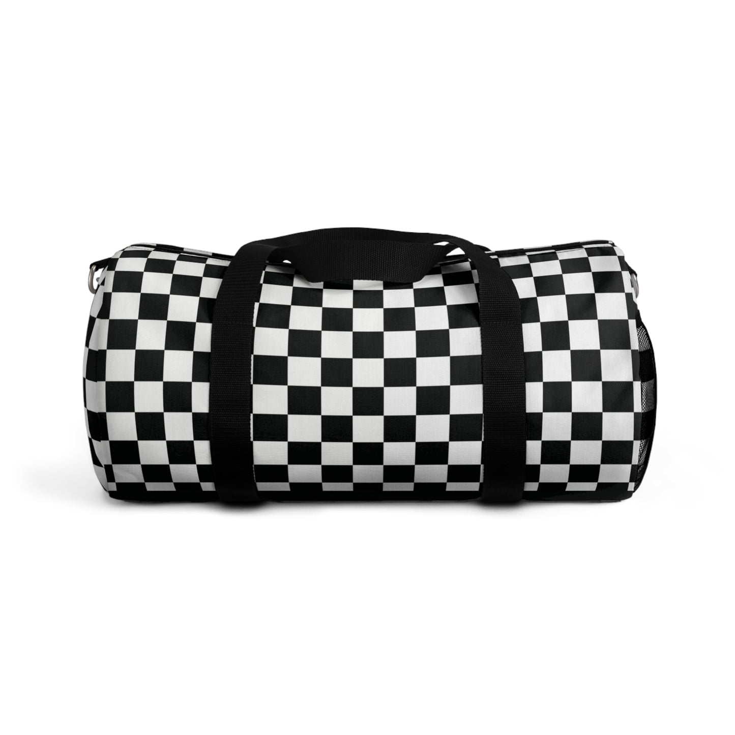 Black checkered Duffel Bag Checkered Gym Bag for Travel and Overnight bags