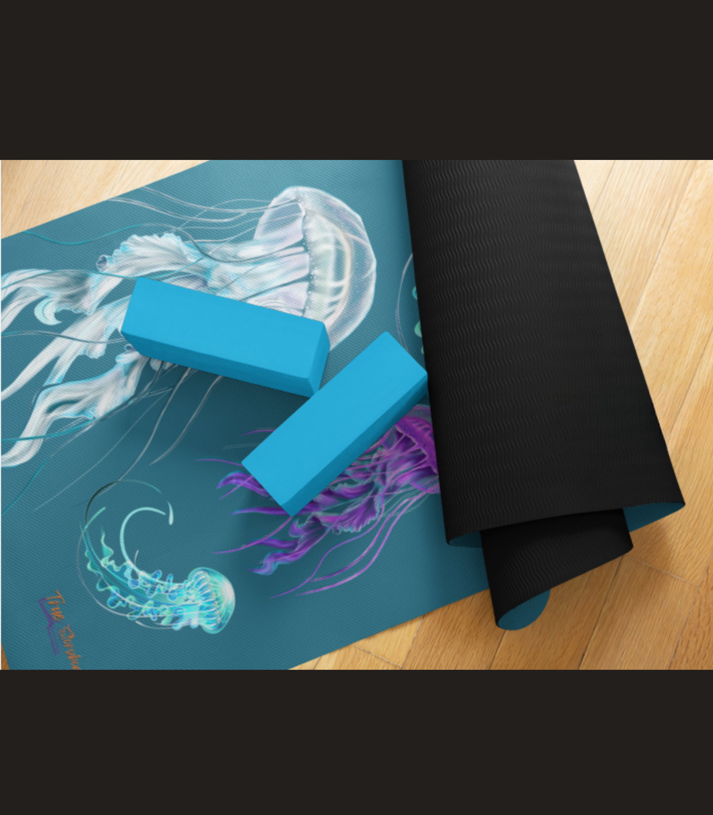 Jellyfish Yoga Mat anti-slip rubber yoga mat full print Jellyfish design