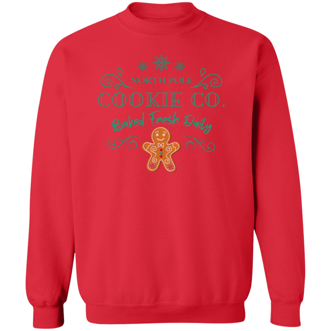 North Pole Cookie Co  Crewneck Pullover Sweatshirt