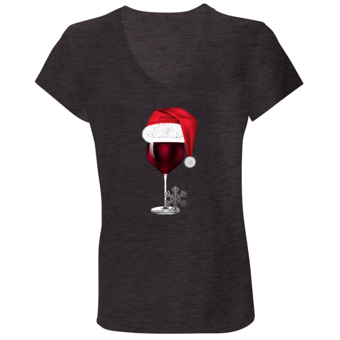 Santa's  Wine Ladies' Jersey V-Neck T-Shirt