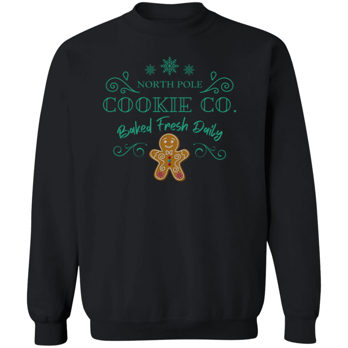 North Pole Cookie Co  Crewneck Pullover Sweatshirt