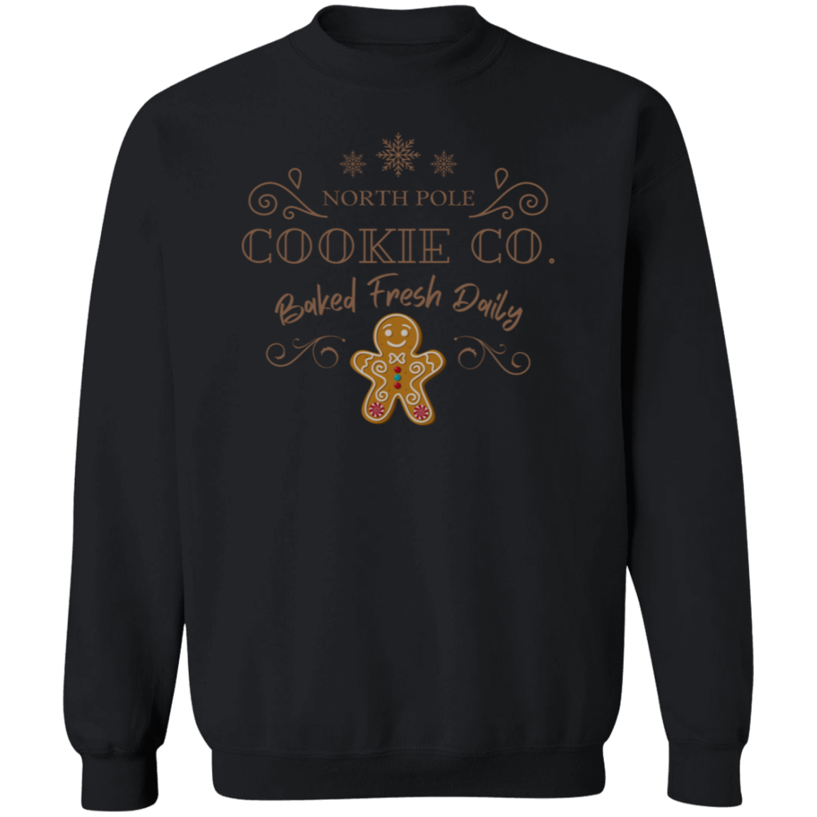 North Pole Cookie Co  Crewneck Pullover Sweatshirt