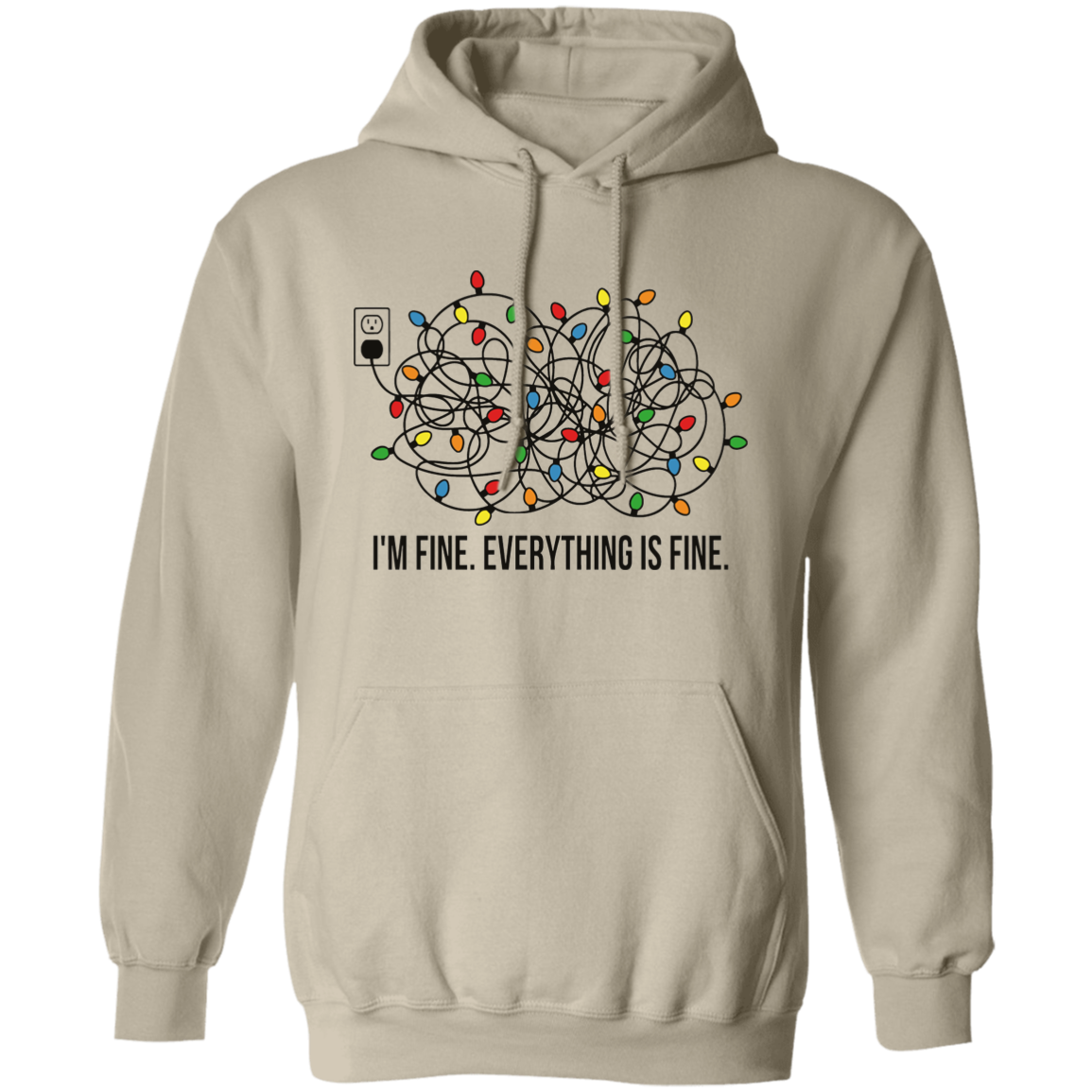 I'm fine Christmas lights Hoodie