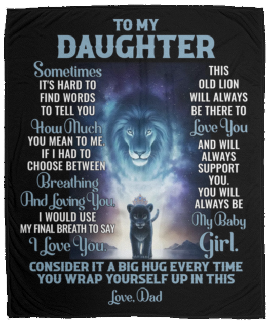 To my Daughter Cozy Plush Fleece Blanket - 50x60