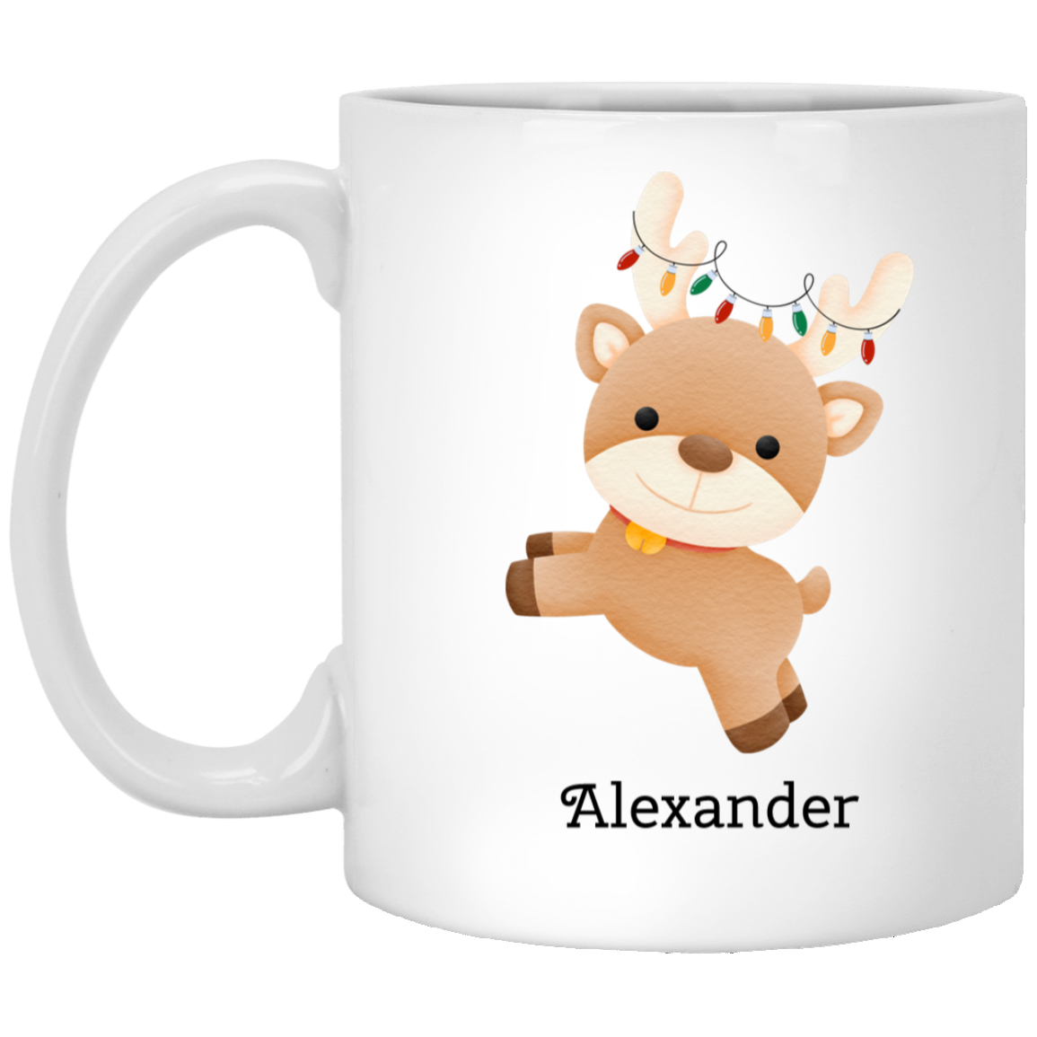 Reindeer 11oz White Mug