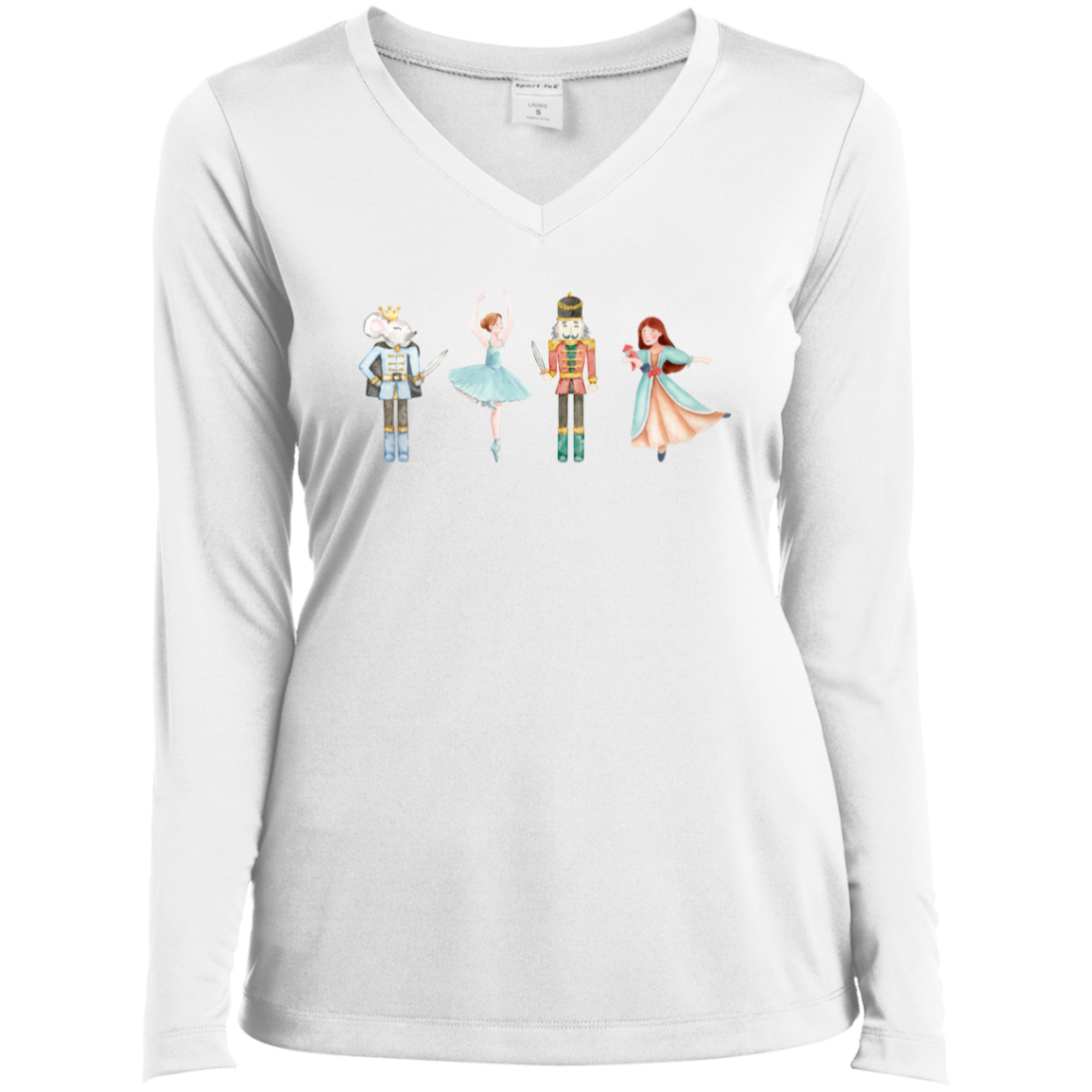 Nutcracker Ladies’ Long Sleeve Performance V-Neck Tee