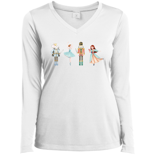 Nutcracker Ladies’ Long Sleeve Performance V-Neck Tee