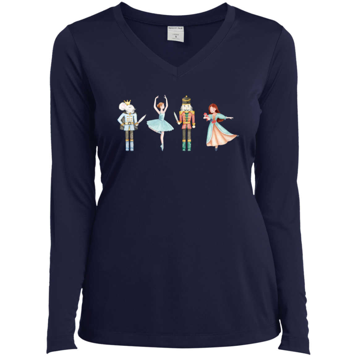 Nutcracker Ladies’ Long Sleeve Performance V-Neck Tee