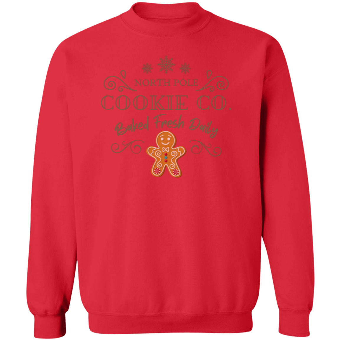 North Pole Cookie Co  Crewneck Pullover Sweatshirt